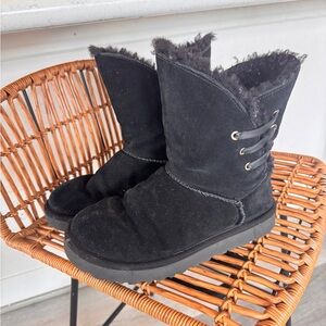 UGG Black Suede Winter Boots